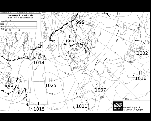 MetOffice UK Fronts  08.06.2024 12 UTC