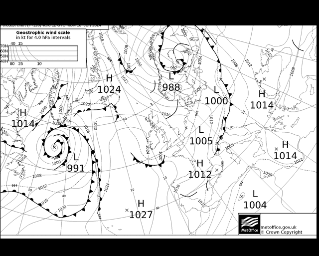 MetOffice UK Fronts Pzt 10.06.2024 18 UTC