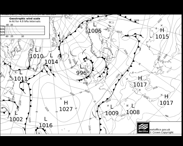 MetOffice UK Fronts сб 08.06.2024 00 UTC