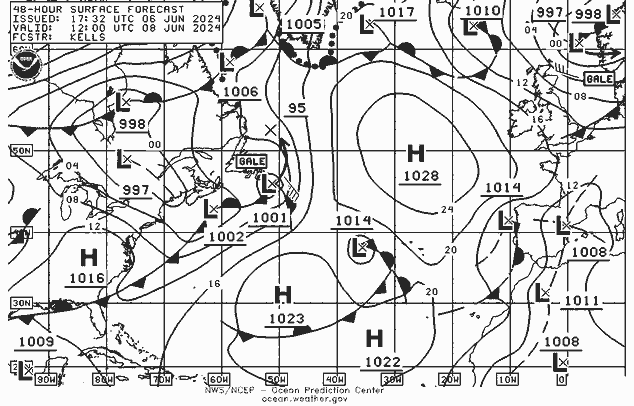 NWS Fronts сб 08.06.2024 12 UTC