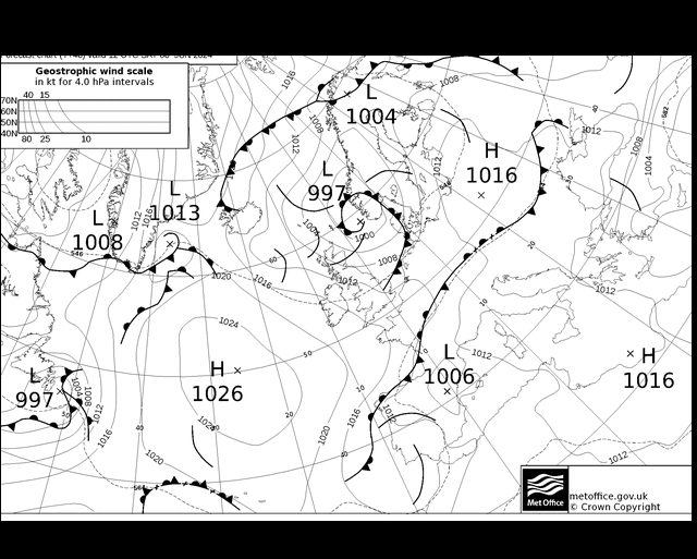 MetOffice UK Fronts сб 08.06.2024 12 UTC