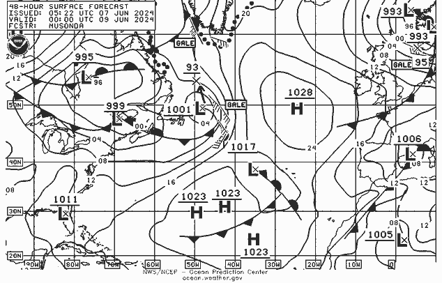 NWS Fronts  09.06.2024 00 UTC