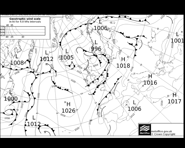 MetOffice UK Fronts so. 08.06.2024 06 UTC