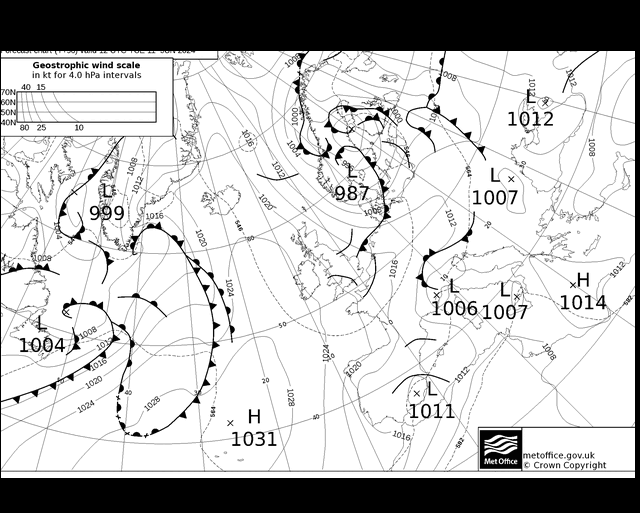 MetOffice UK Fronts Sa 11.06.2024 18 UTC