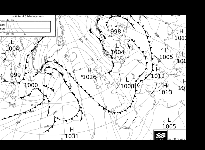 MetOffice UK Fronts wto. 11.06.2024 06 UTC