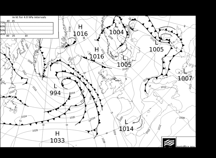 MetOffice UK Fronts mié 12.06.2024 06 UTC