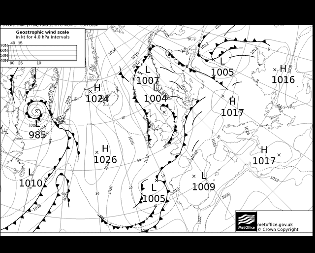 MetOffice UK Fronts Mo 17.06.2024 12 UTC