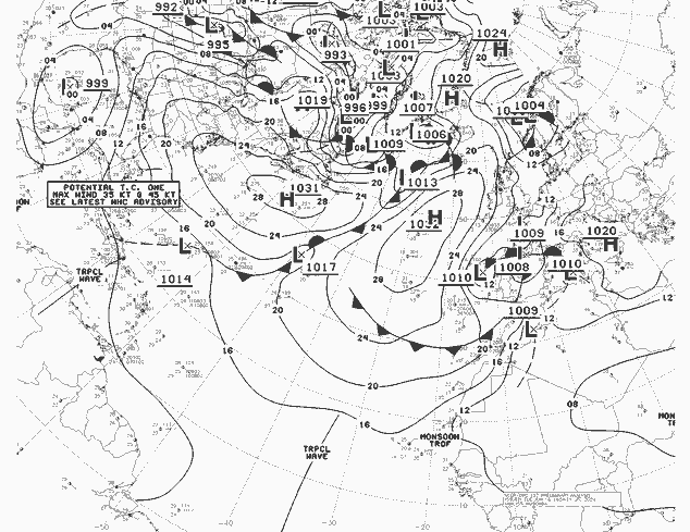 NWS Fronts  18.06.2024 12 UTC