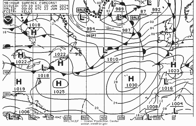 NWS Fronts So 22.06.2024 00 UTC