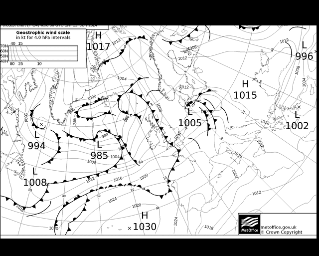 MetOffice UK Fronts Cts 22.06.2024 00 UTC