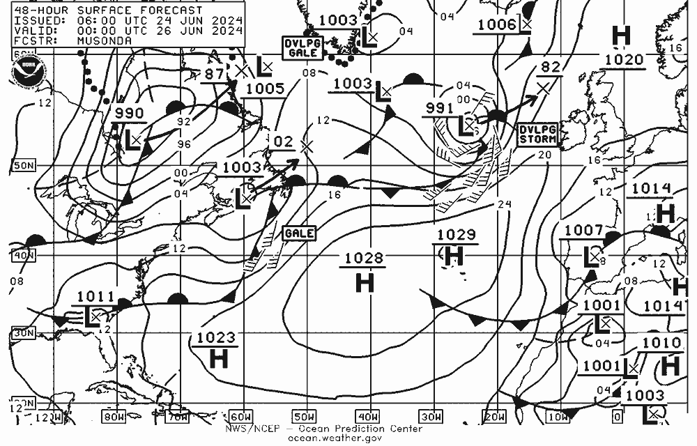 NWS Fronts  26.06.2024 00 UTC