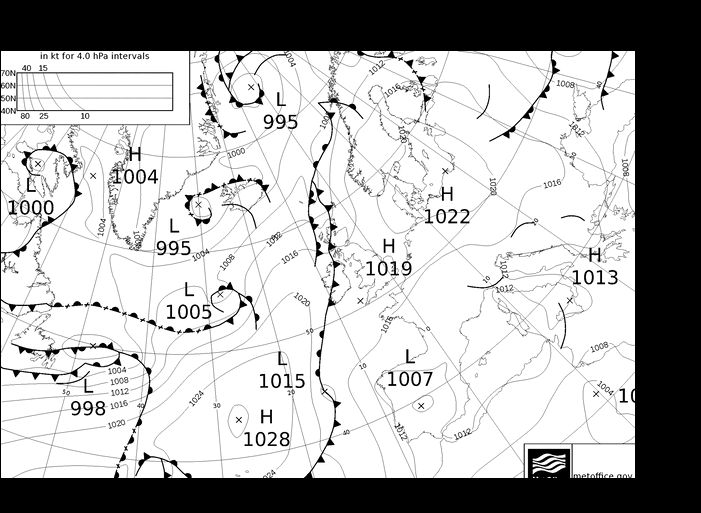 MetOffice UK Fronts wto. 25.06.2024 12 UTC