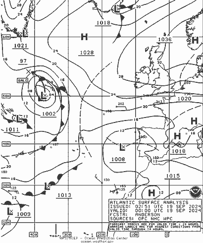 NOAA Fronts Th 19.09.2024 00 UTC