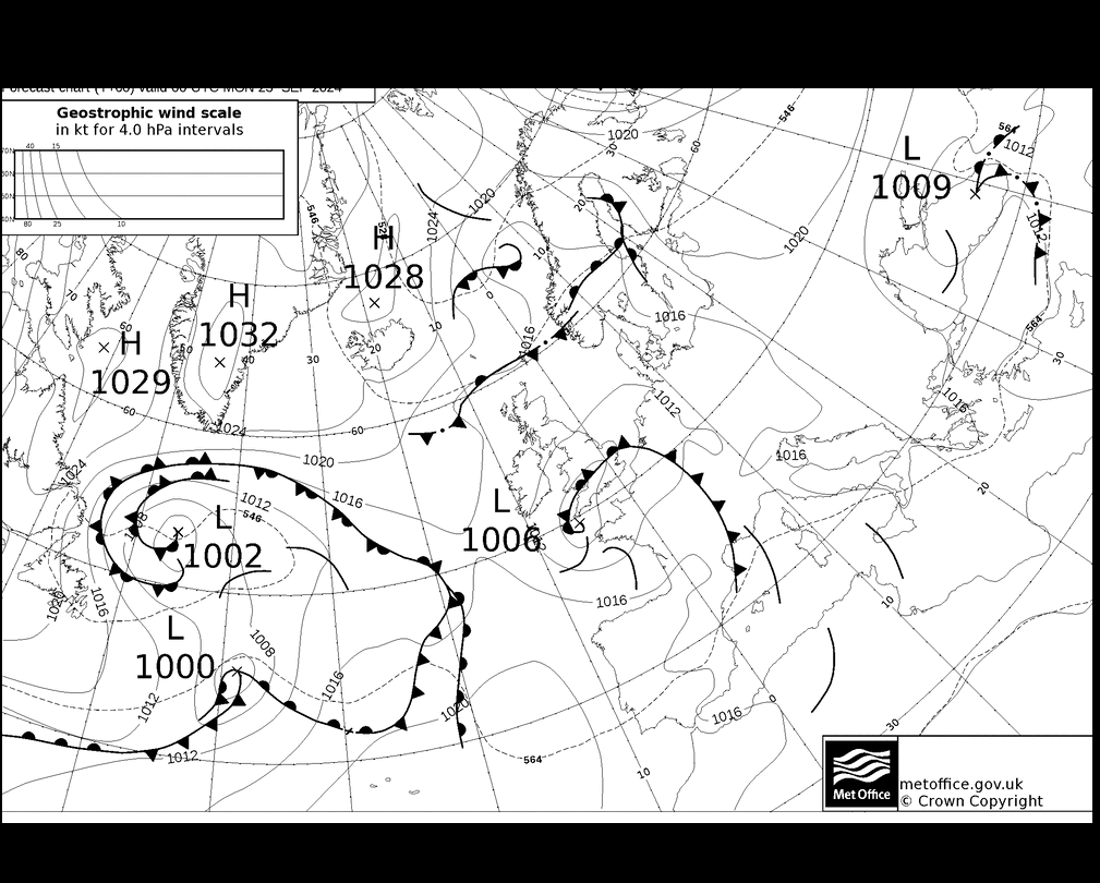 MetOffice UK Fronts lun 23.09.2024 00 UTC