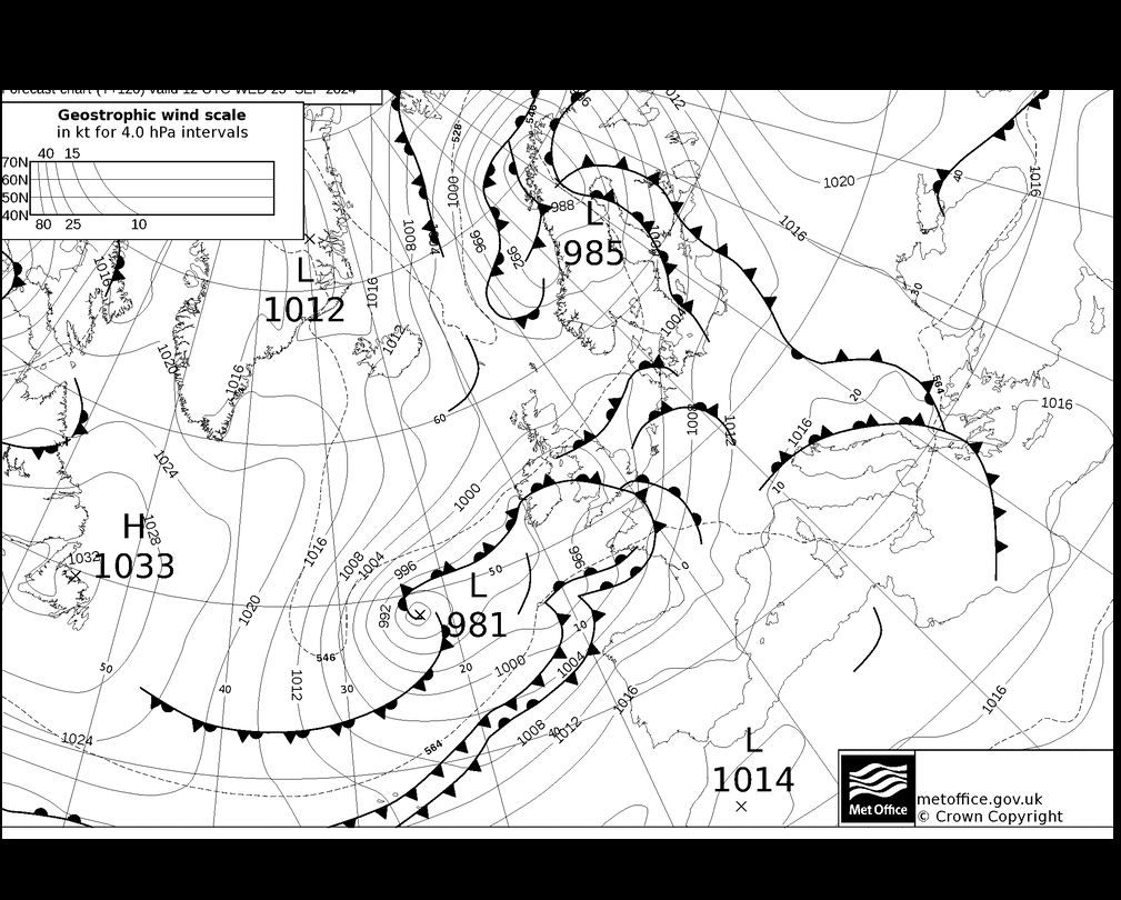 MetOffice UK Fronts Qua 25.09.2024 18 UTC