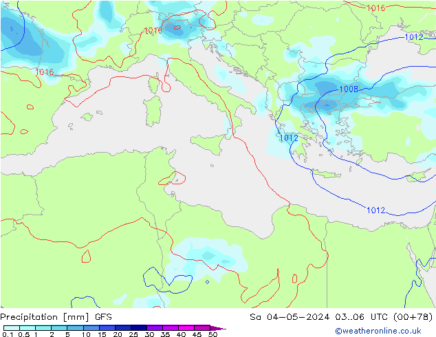 Precipitation GFS Sa 04.05.2024 06 UTC