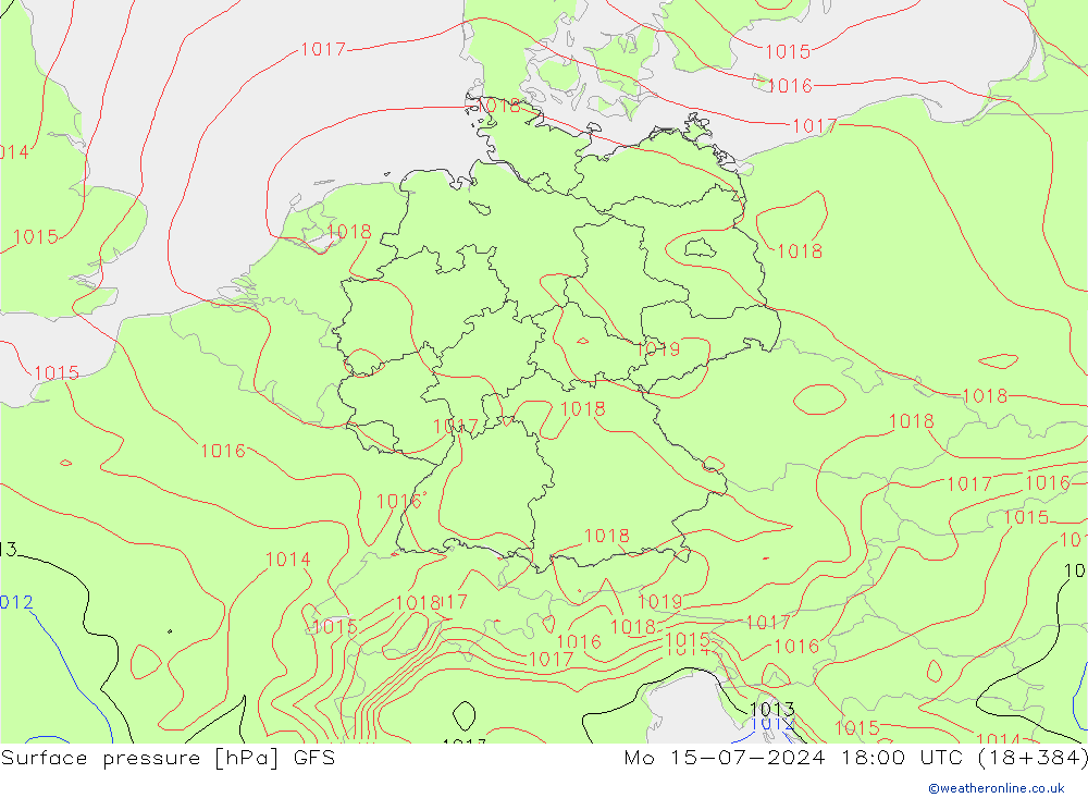 GFS: ma 15.07.2024 18 UTC