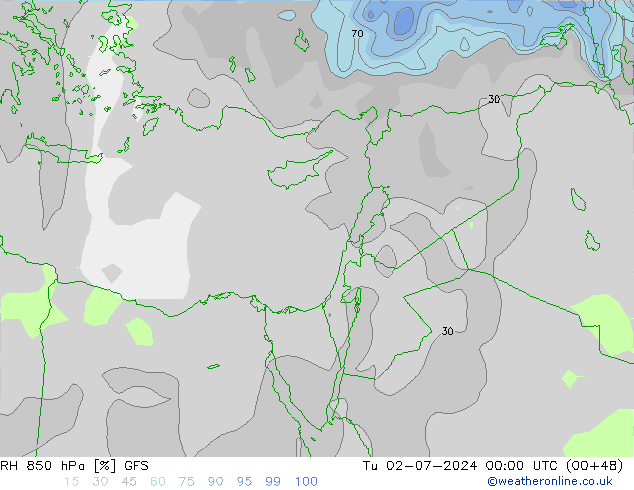 RV 850 hPa GFS di 02.07.2024 00 UTC