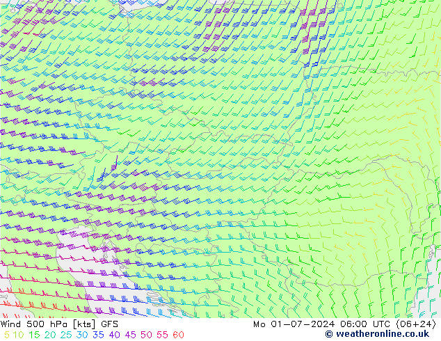 Wind 500 hPa GFS ma 01.07.2024 06 UTC
