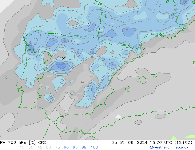 RV 700 hPa GFS zo 30.06.2024 15 UTC