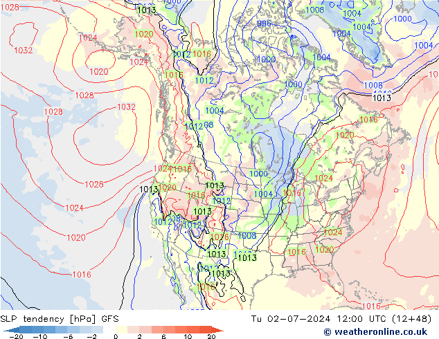 变压 GFS 星期二 02.07.2024 12 UTC