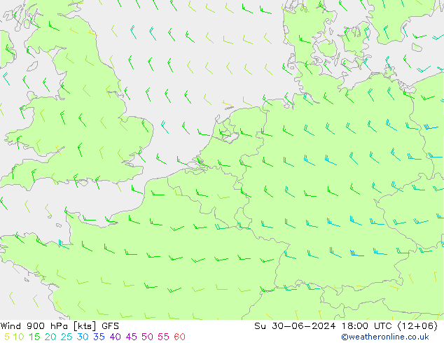 风 900 hPa GFS 星期日 30.06.2024 18 UTC