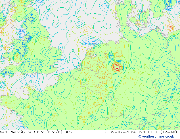Vert. snelheid 500 hPa GFS di 02.07.2024 12 UTC