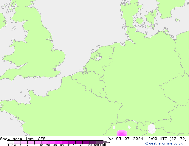 Totale sneeuw GFS wo 03.07.2024 12 UTC