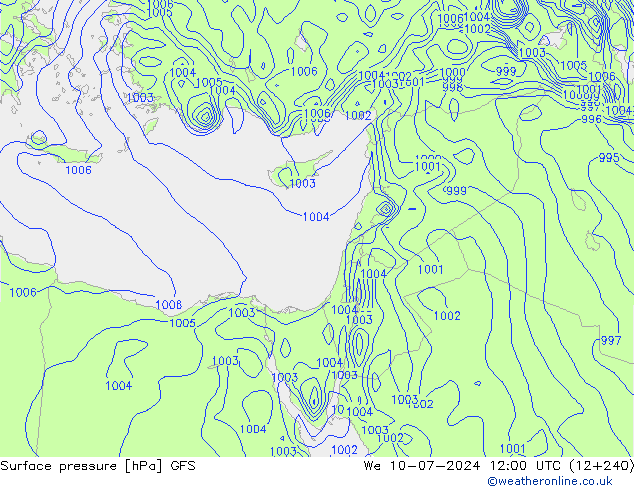 GFS: wo 10.07.2024 12 UTC