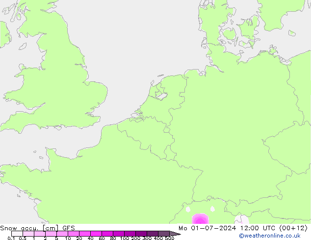 Totale sneeuw GFS ma 01.07.2024 12 UTC