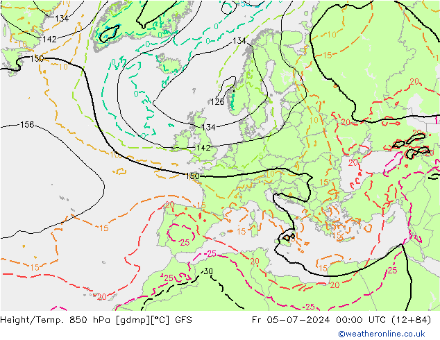 Z500/Regen(+SLP)/Z850 GFS vr 05.07.2024 00 UTC