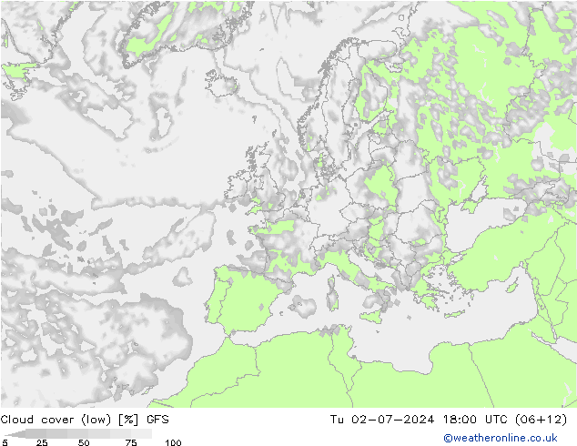 云 (低) GFS 星期二 02.07.2024 18 UTC