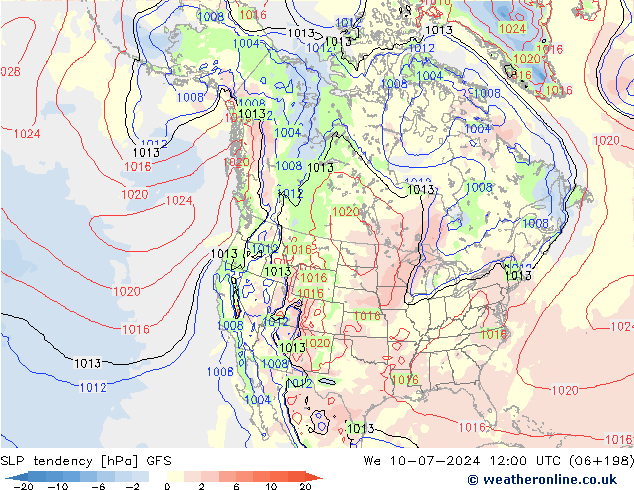 变压 GFS 星期三 10.07.2024 12 UTC
