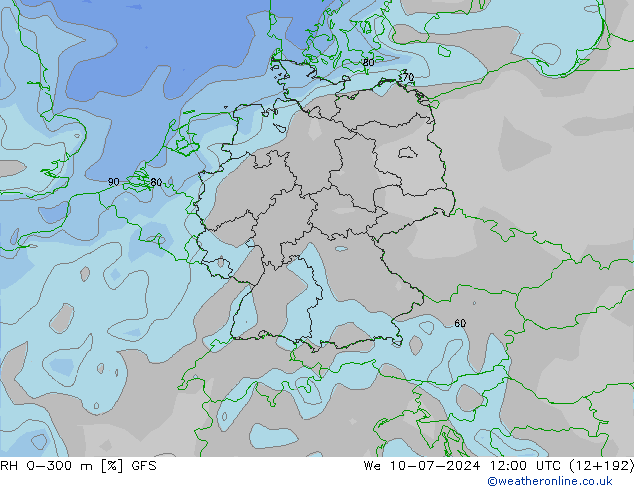RV 0-300 m GFS wo 10.07.2024 12 UTC