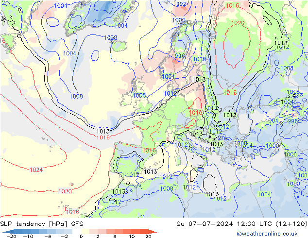 变压 GFS 星期日 07.07.2024 12 UTC