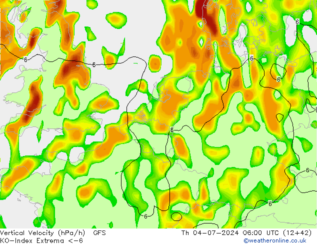 Convectie-Index GFS do 04.07.2024 06 UTC
