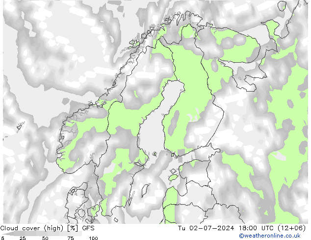 云 (中) GFS 星期二 02.07.2024 18 UTC