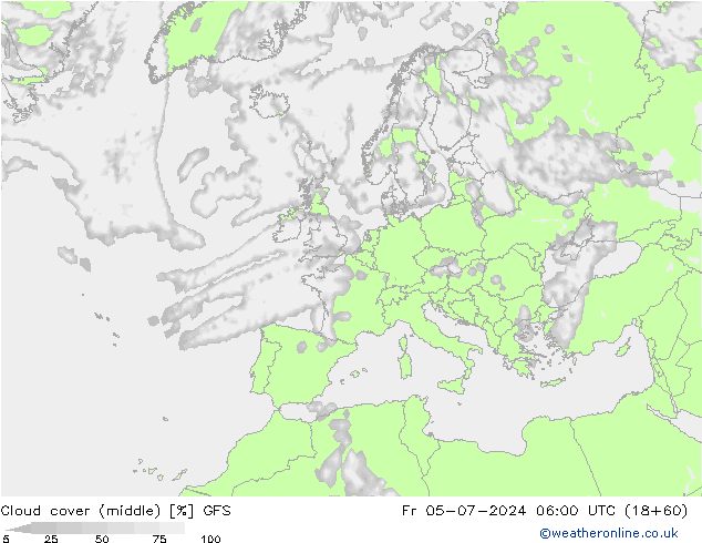 Bewolking (Middelb.) GFS vr 05.07.2024 06 UTC