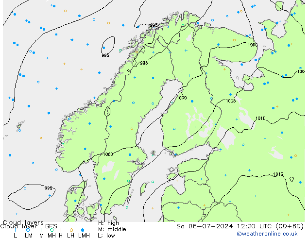 Wolkenlagen GFS za 06.07.2024 12 UTC