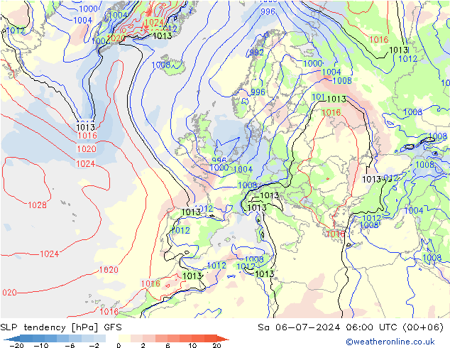 变压 GFS 星期六 06.07.2024 06 UTC