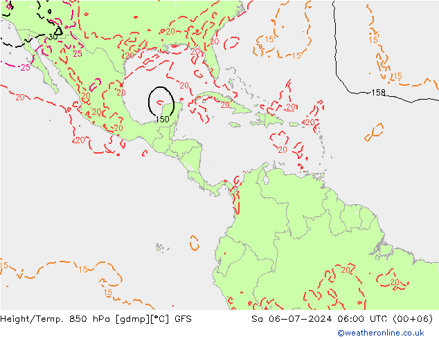 Z500/Regen(+SLP)/Z850 GFS za 06.07.2024 06 UTC