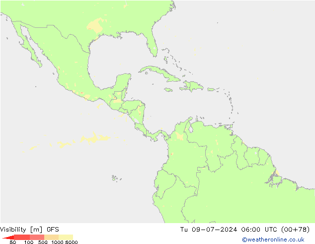 Zicht GFS di 09.07.2024 06 UTC