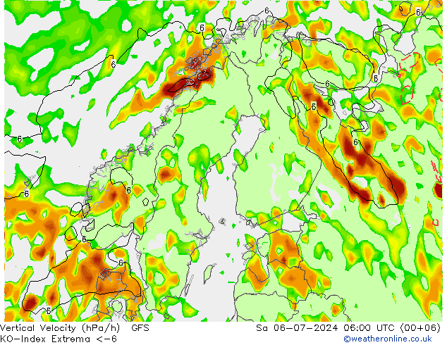Convection-Index GFS 星期六 06.07.2024 06 UTC