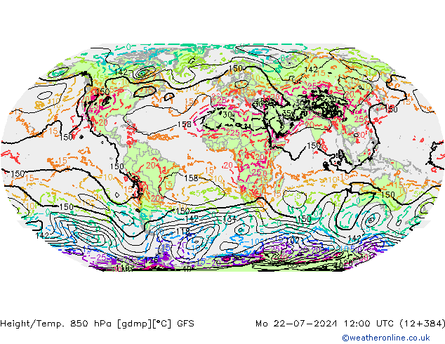 GFS: 星期一 22.07.2024 12 UTC