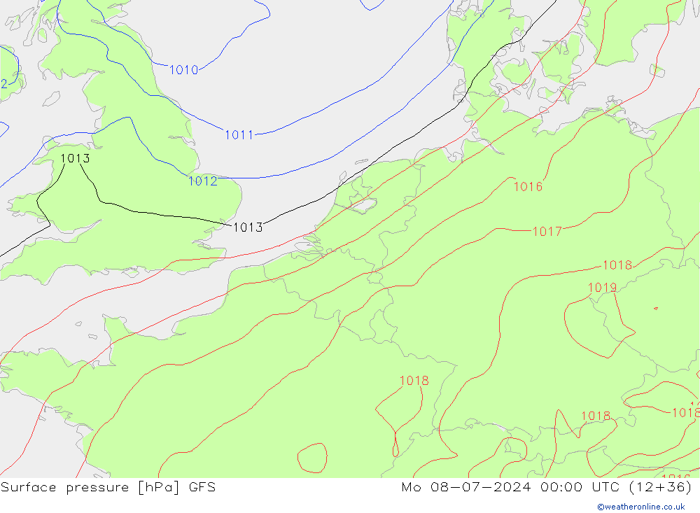 GFS: 星期一 08.07.2024 00 UTC