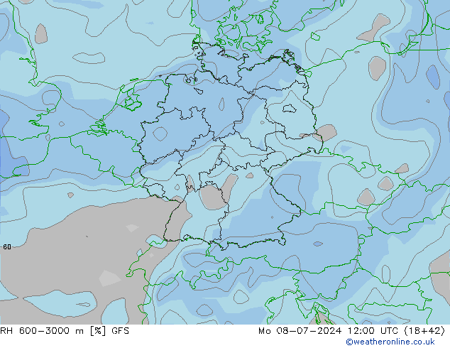 RV 600-3000 m GFS ma 08.07.2024 12 UTC