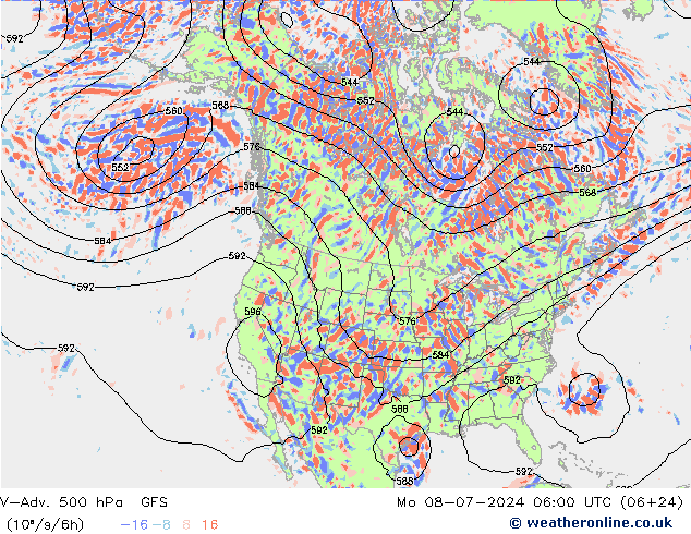 V-Adv. 500 hPa GFS 星期一 08.07.2024 06 UTC