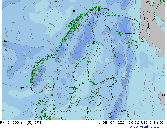 RV 0-300 m GFS ma 08.07.2024 00 UTC