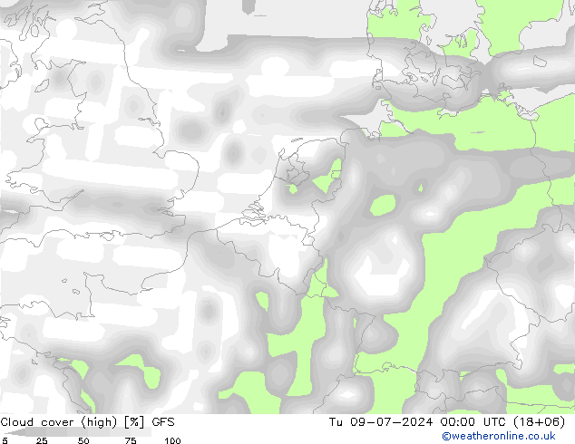 云 (中,中,低) GFS 星期二 09.07.2024 00 UTC
