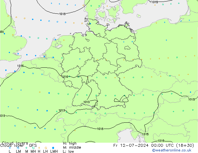 Wolkenlagen GFS vr 12.07.2024 00 UTC